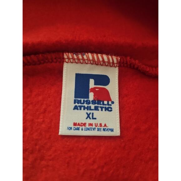 Vtg 90s Russell Athletic High Rise Red Sweatpants Made In USA Size XL - Picture 2 of 10